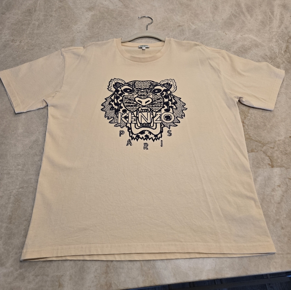 Kenzo TIGER embroidered Short Sleeve T-Shirt Size XL